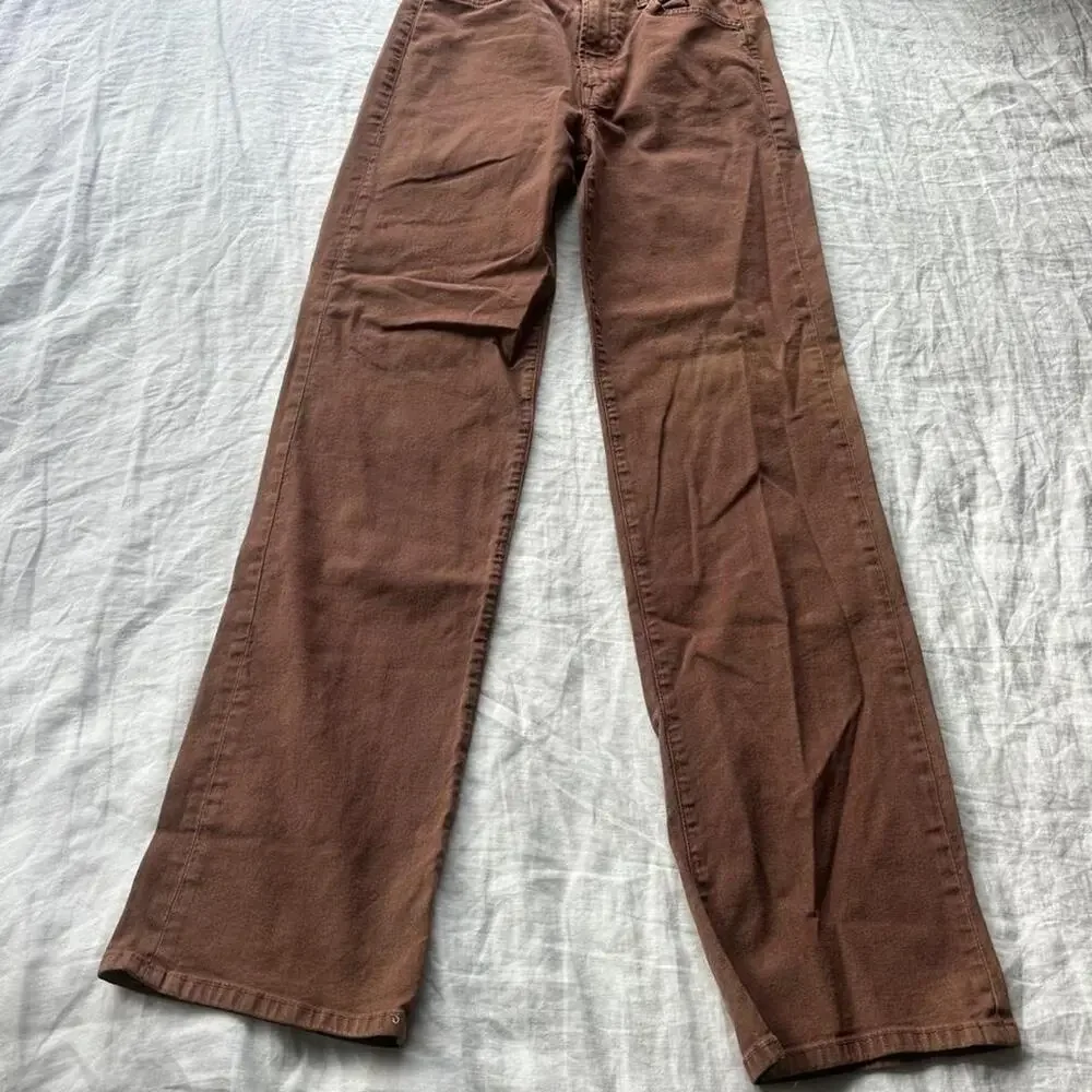 Brown cotton pants in a